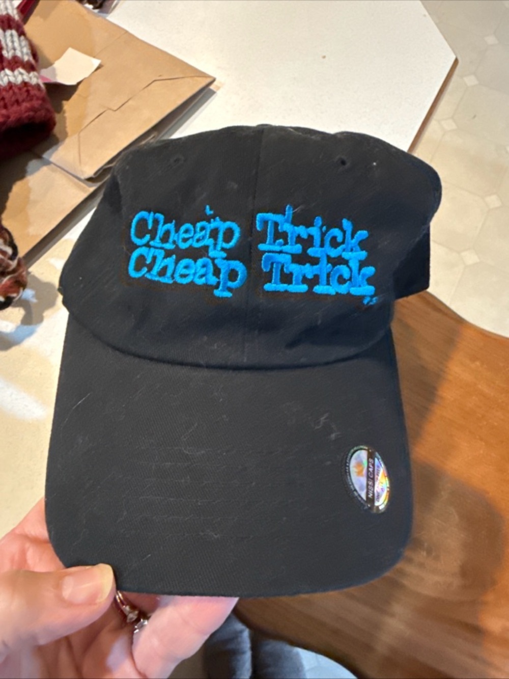 ISSI Black Cap with Bright Blue Embroidered Logo
